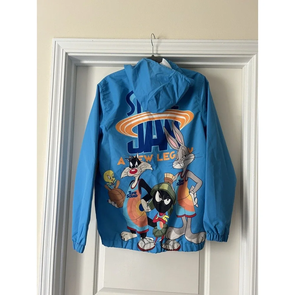 NEW SPACE JAM‎ Looney Tunes Members Only Windbreaker Hoodie Jacket Size Small